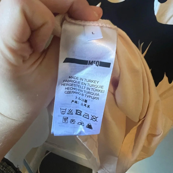 Alexander McQueen Monster print peach jersey T-shirt, size Large - Picture 7 of 7